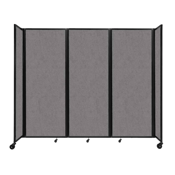 Versare Room Divider 360 Folding Portable Partition 8'6" x 7'6" Slate Fabric 1190319 - main